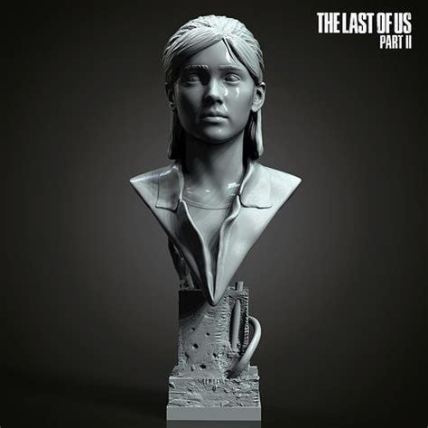 ellie bust from the last of us part ii 3d model 3d printable cgtrader