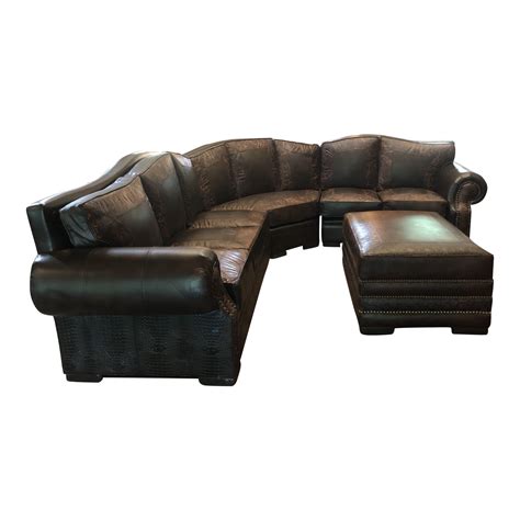 Western Leather Ranch L Shaped Sectional Chairish