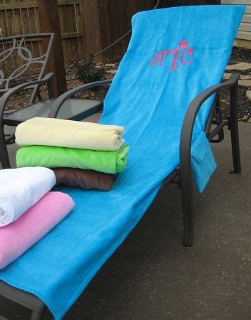 Monogrammed lounge chair beach towel cover $40. Monogrammed Lounge Chair Cover | Beach Lounger Towel ...
