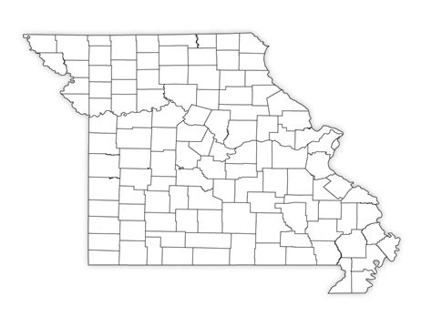 Missouri Outline Map Missouri Blank Map
