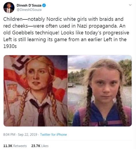 Greta Thunberg Compared To Nazi Propaganda Girl By Us Commentator