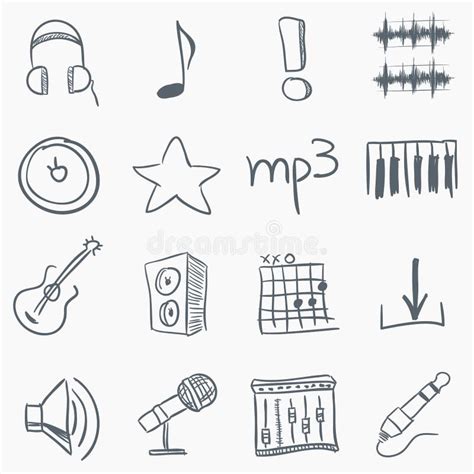 Sketch Icon Set Stock Vector Illustration Of Drawing 21155826