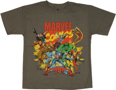 Marvel Comics Retro Group Youth T Shirt