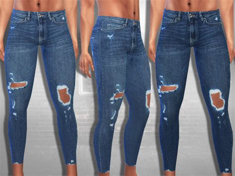 True Ripped Jeans M By Saliwa At Tsr Sims 4 Updates