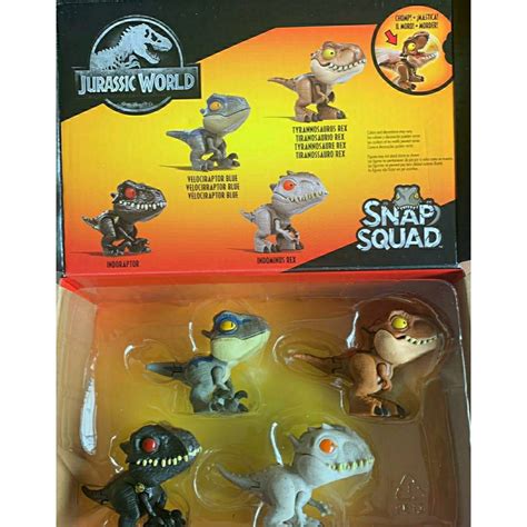 Jurassic World Snap Squad Indoraptor Tyrannosaurus And Indominus Rex Action Figure Action Figures Toys