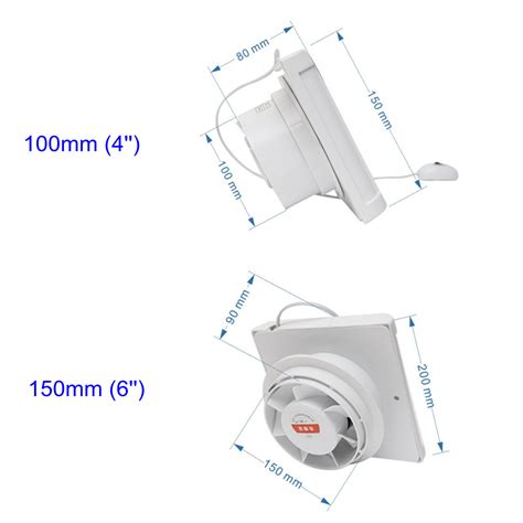 New Mute Ventilation Extractor Exhaust Fan Blower Kitchen Bathroom