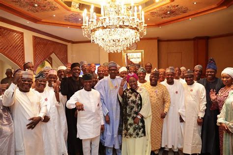 photos from president buhari s surprise birthday get together fow 24 news