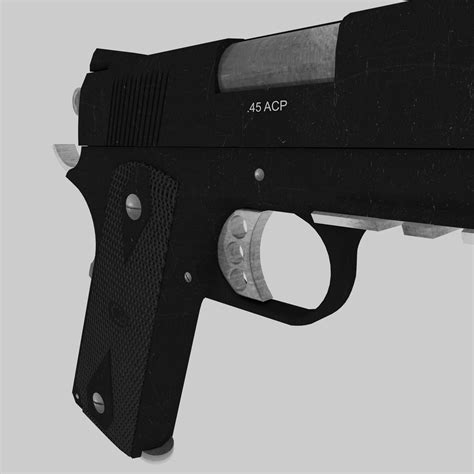 M1911 Pistol 3d Model 49 C4d 3ds Fbx Obj Free3d