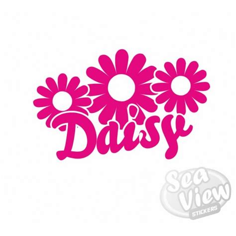 Custom Name Daisy Flower Sticker