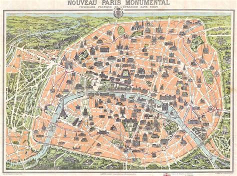 Parigi Mappa 1900 Parigi Mappa 1800 Île De France Francia