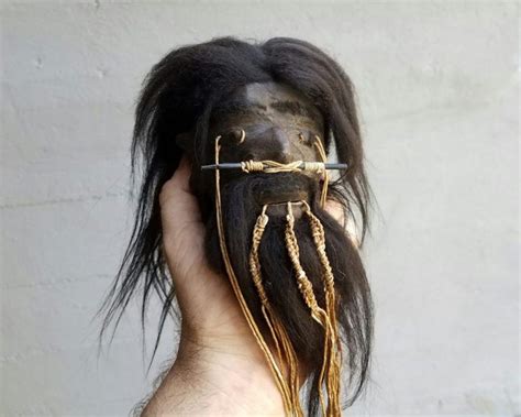 Shrunken Head Real Leather And Hair Oddities Curiosities Oddities