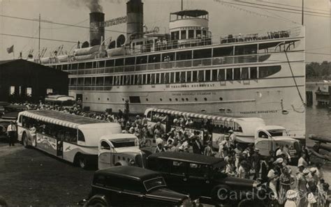 A Crowd Of People In Front Of A Cruise Ship Cruise Ships Postcard