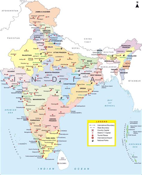 Lista 90 Foto Mapa De La India Con Division Politica Y Nombres Cena