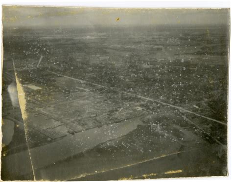 Aerial View Of Fire Bombed Japanese Town In Late 1945 The Digital