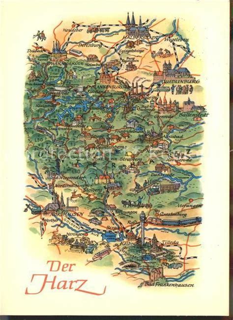 Bei ebay finden sie artikel aus der ganzen welt. Harz Karte Landkarte : Pin Auf Topografische Landkarten Poster Deko Map Art : Keine großstädte ...