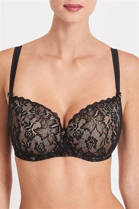 Aubade Rosessence Comfort Moulded Half Cup Bra Noir Cad 19900 At Bralissimo