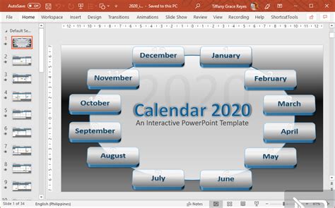 Interactive Calendar Excel Template Printable Calendar 2023