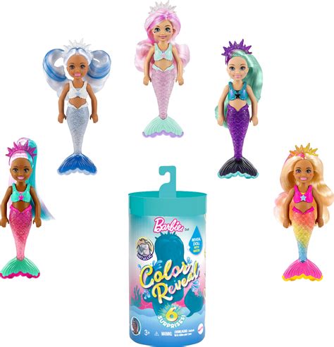 Barbie Color Reveal Chelsea Mermaid Doll With 6 Surprises Styles May