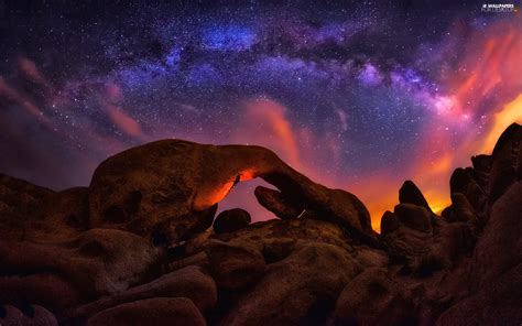 Joshua Tree National Park Star The United States Sky Rocks State