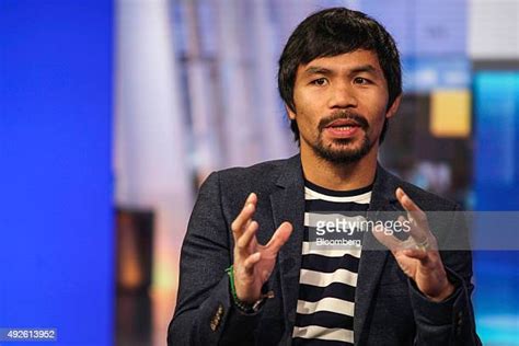 Professional Boxer Manny Pacquiao Interview Photos And Premium High Res