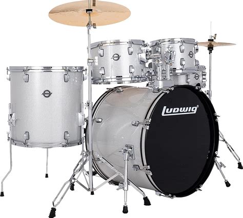 Ludwig Accent 5 Piece Complete Drum Set With 22 Inch Bass