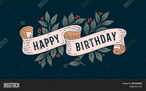 Happy Birthday Retro Image And Photo Free Trial Bigstock