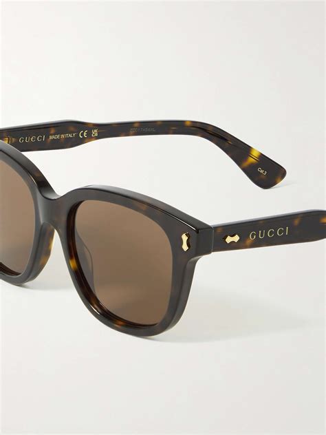 Gucci Eyewear Square Frame Tortoiseshell Acetate Sunglasses Mr Porter