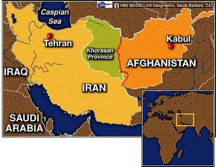 Iran Afghanistan Map 