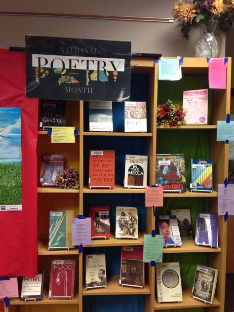 Poetry Month Library Book Displays Library Ideas Library Books High