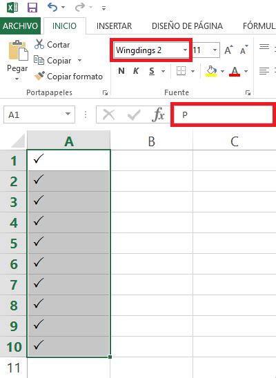Como Colocar Un Check Mark En Excel Imagesee