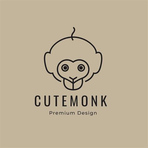 Premium Vector Monkey Head Logo Design Vector Graphic Illustration