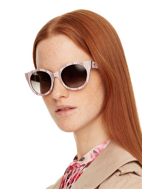 lyst kate spade new york melly sunglasses in natural