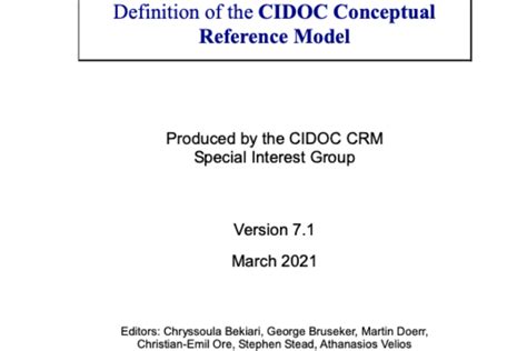 New Cidoc Crm Official Version Available Icom Cidoc Icom Cidoc
