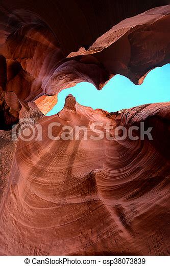 Beautiful Sand Rock Cave By Water Erosion Red Sand Rock Eroded By