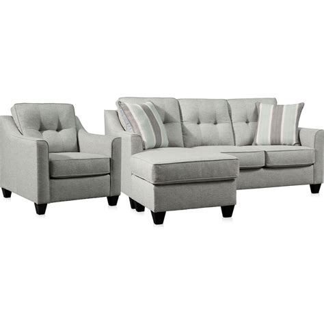 Monica Sofa With Chaise And Chair Spa Value City Furniture