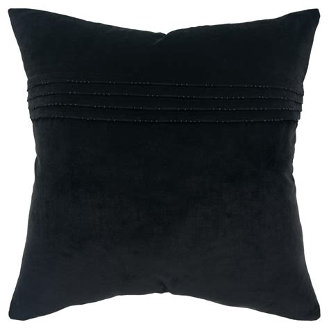Rizzy Home Decorative Throw Pillow Cover Solid 20x20 Black