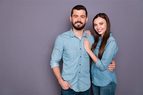 Portrait Of His He Her She Two Nice Looking Attractive Charming Lovely