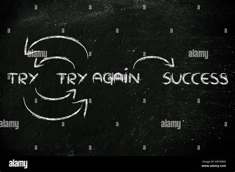 Try And Try Again Till Success Stock Photo Alamy