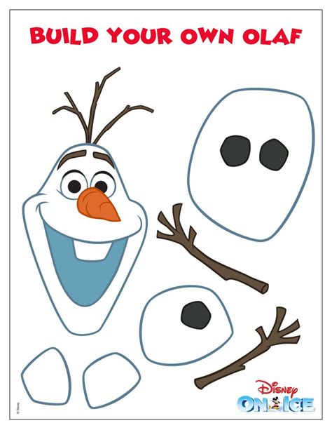 Build Your Own Olaf Printable The Official Site Of Disney On Ice