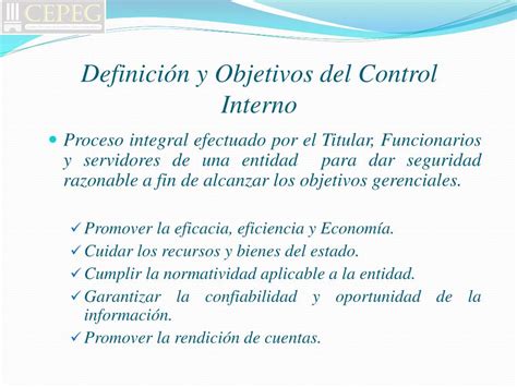 Ppt Control Interno Cpcc Julian Contreras Llallico Powerpoint