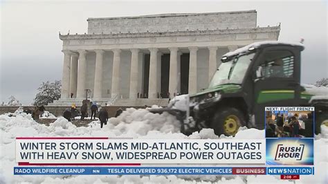 Snowstorm Slams Washington Dc Area Rush Hour Youtube