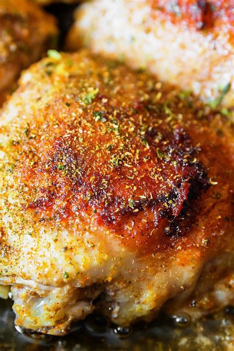 Baked boneless chicken thighs have an easy honey mustard glaze and will never dry out. how long to bake boneless chicken thighs at 375