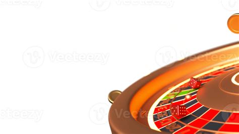 Free Close View Of Roulette Wheel With Dices And Golden Coins Element