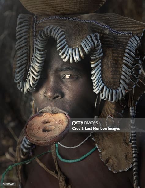 Woman Of The Mursi Tribe With Disc In Her Lower Lip Omo Valley Ethiopia