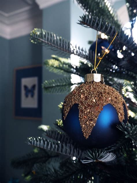 Navy Blue Georgetown Baubles Kerstballen Ornament
