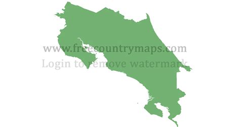 Blank Map Of Costa Rica Free  Png And Vector Blank Maps
