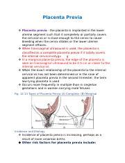 Understanding Placenta Previa Causes Symptoms And Risks Course Hero