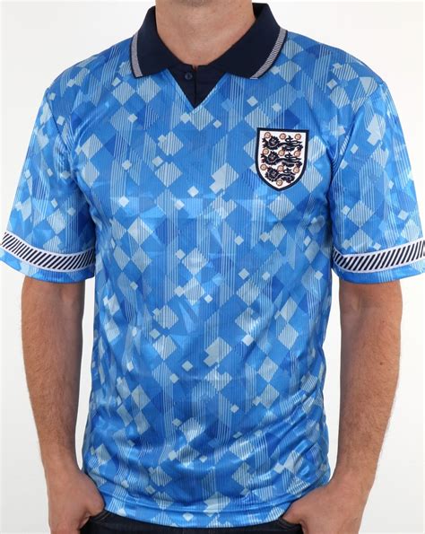 80s Casual Classics England 1990 Retro Football Shirt Blueteejerseymens