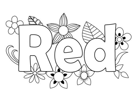 Red Coloring Pages | Fall coloring pages, Valentine coloring pages, Turtle coloring pages