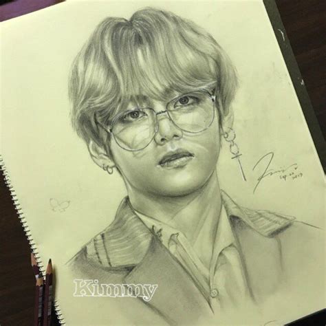Taehyung By Kimmy Bts Drawings Celebrity Drawings Bts Fanart